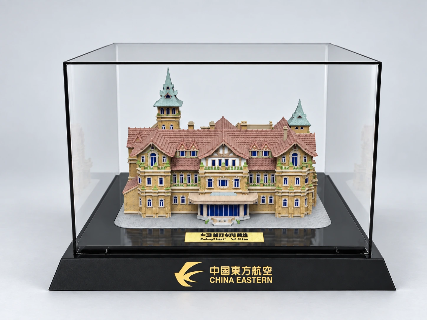Architectural miniature & presentation box — AI-refined image