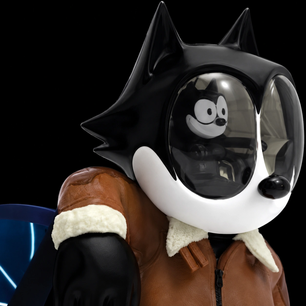 Aviator character & branded display — AI-refined image