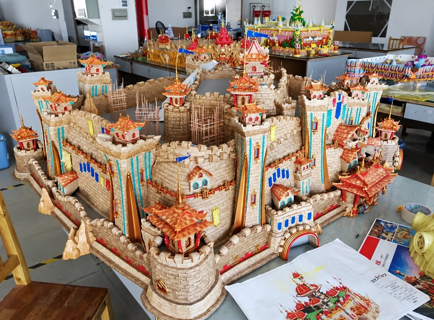 Detailed themed architectural model — AI-refined image